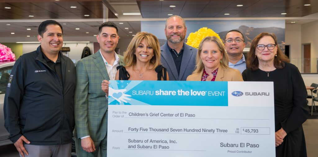 Subaru El Paso Shares the Love with Children’s Grief Center Through Generous Donation